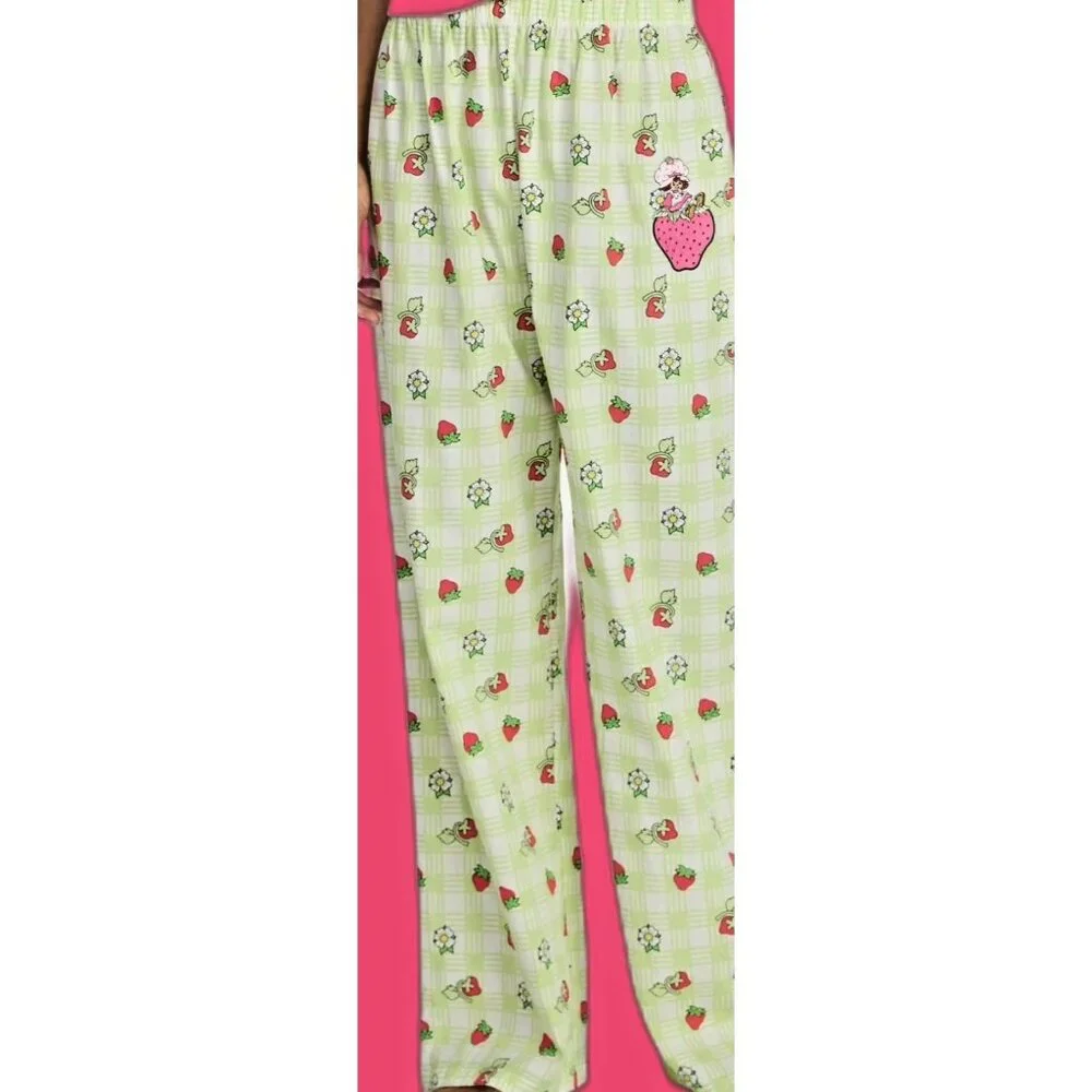 STRAWBERRY SHORTCAKE Checkerboard Cotton Pajama Pants WOMEN’S SIZE XXL 20 NEW - Picture 3 of 7